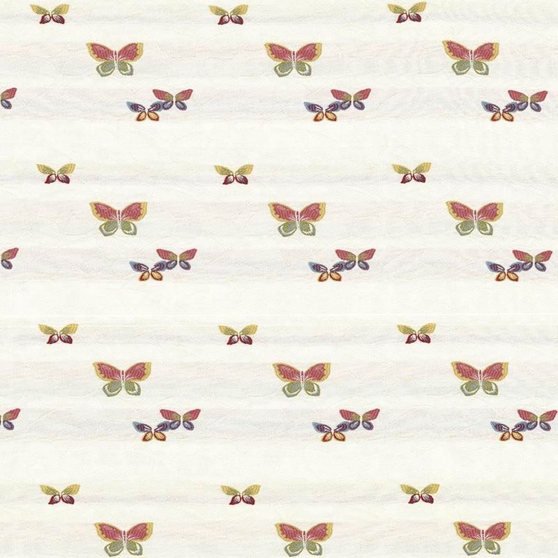 Kasmir Fabric Butterfly Garden Blanc