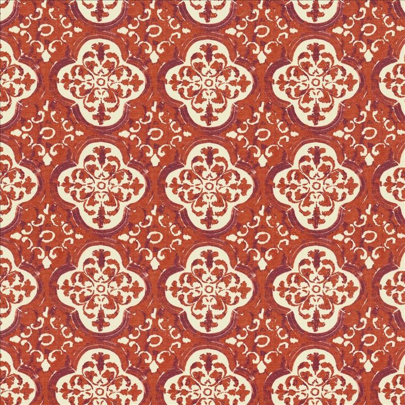 Kasmir Fabric Foil Burnt Orange