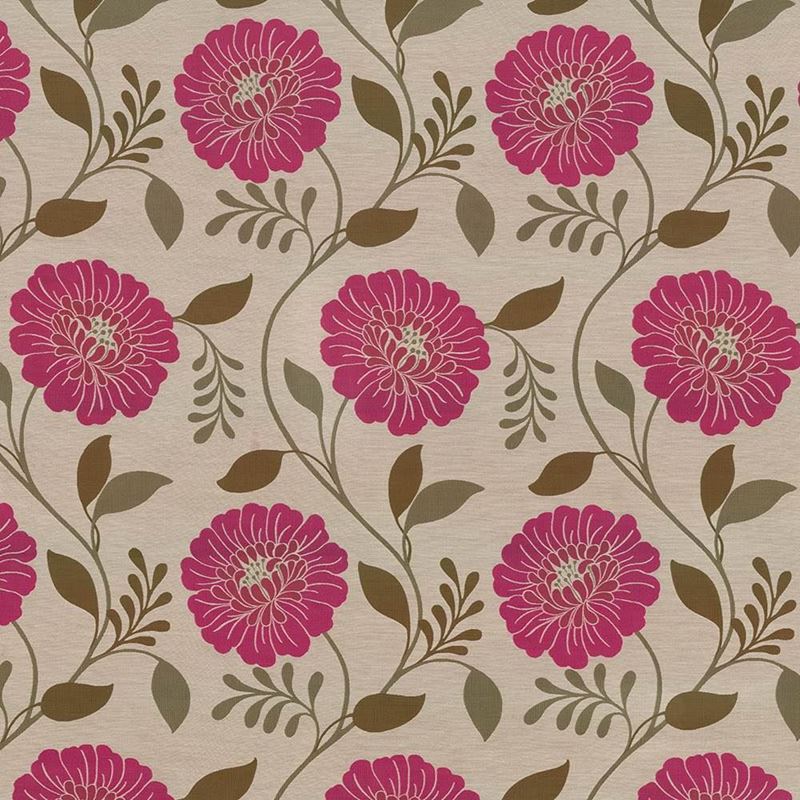 Kasmir Fabric Hedgerow Floral Fuchsia