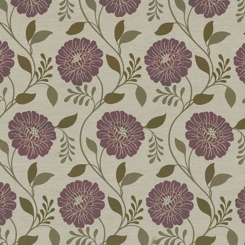 Kasmir Fabric Hedgerow Floral Mulberry